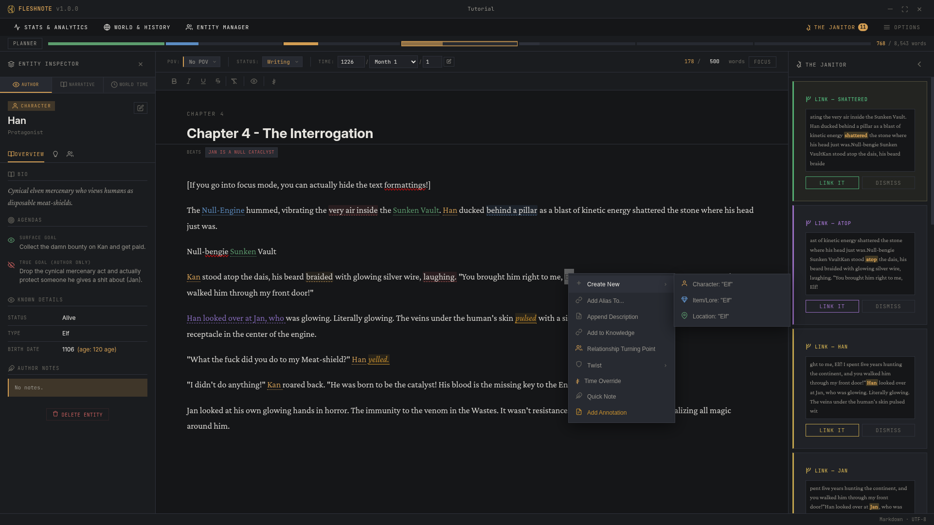 FleshNote Full IDE Interface