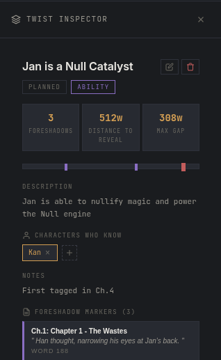 Twist Inspector Panel